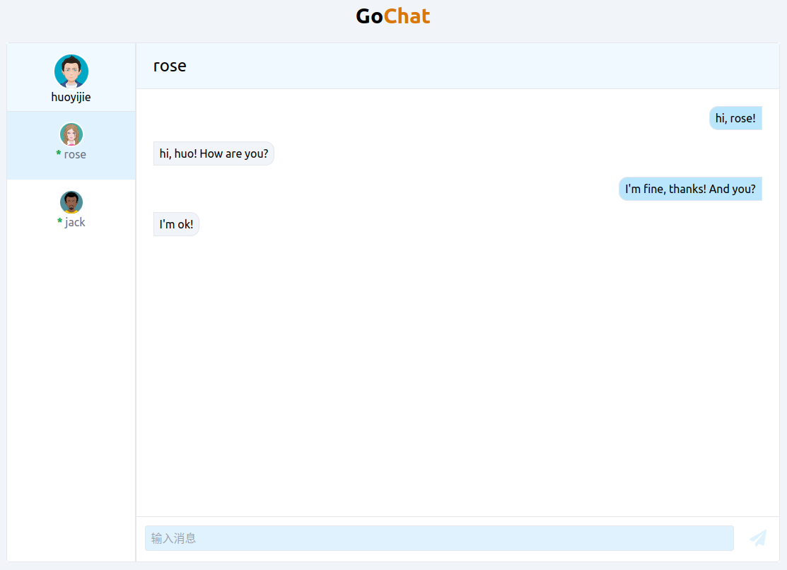 chat with websocket react