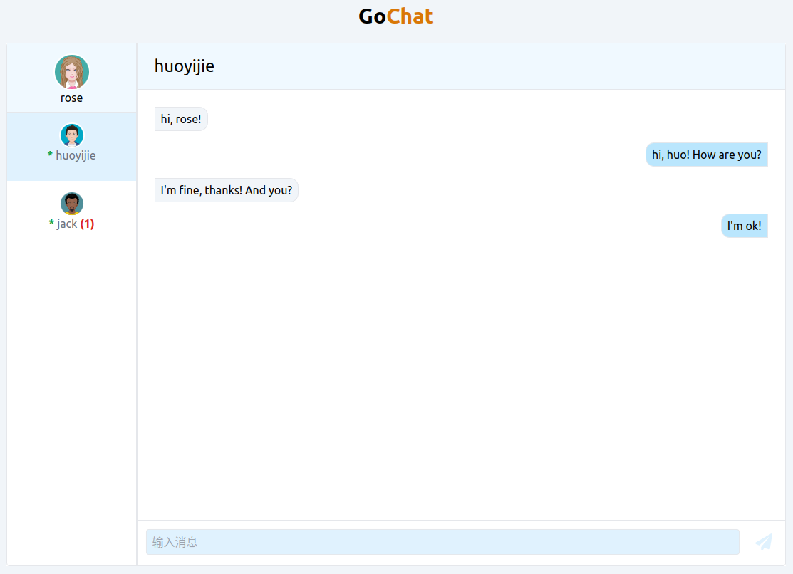 chat with websocket react